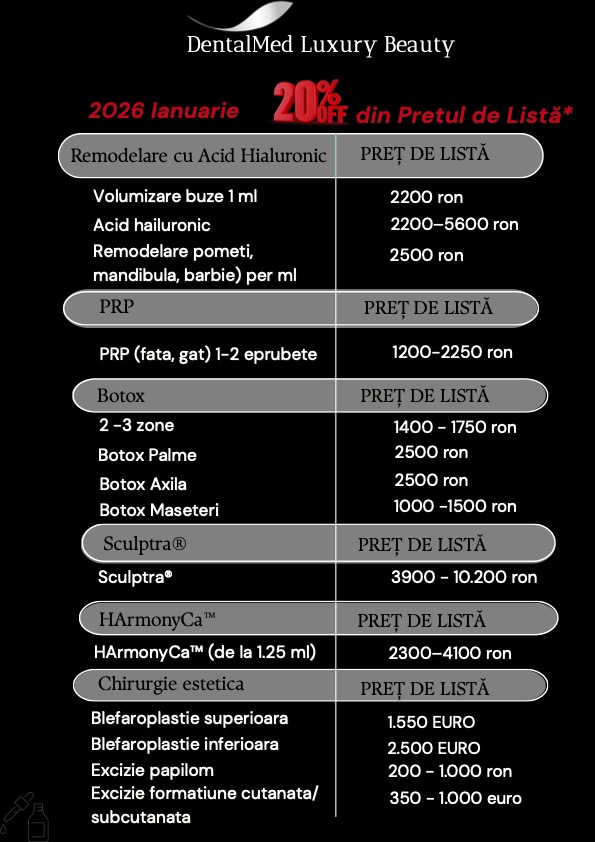Estetica faciala Bucuresti 5 DentalMed Luxury Beauty Flyer A4 IAN 2026 3 Estetica faciala Bucuresti