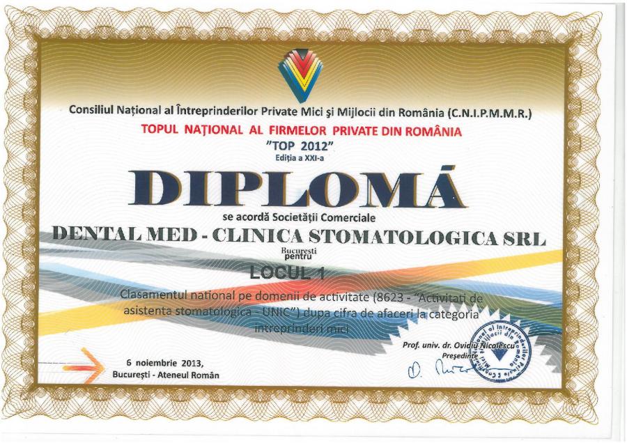 2012 Loc%201 Cifra%20afaceri DentalMed%20Clinica%20Stomatologica 001 Despre noi